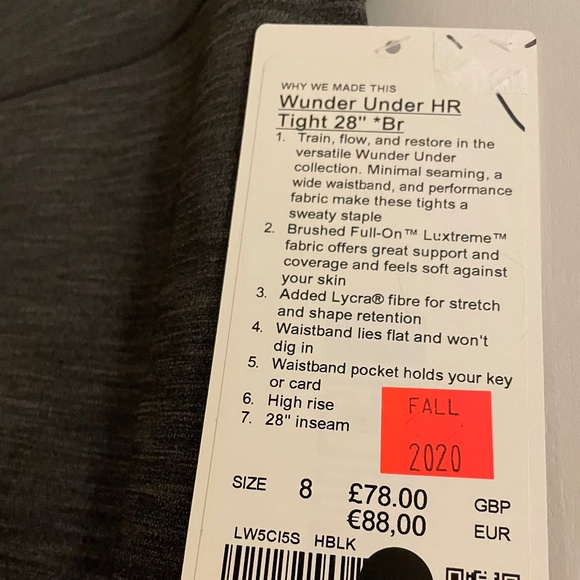 NWT Lululemon Wunder Under High-Rise Tight Leggings 28" Brushed Full-On Luxtreme - Picture 4 of 7